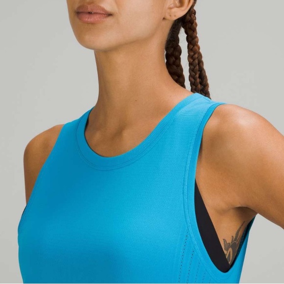 Lululemon Train to Be Tank Top Turquoise Tide Size 8 - Picture 2 of 11